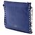 Borsa a tracolla Valentino in pelle blu Rockstud con tripla zip Blu navy - vista 2