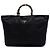 Prada Black Tessuto Tote mit Perlenhenkel Schwarz