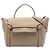 Céline Celine Borsa Belt in pelle di vitello granulata mini beige