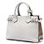 Borsa Satchel Burberry White Small in pelle e House Check - vista 2