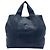 Prada Blue Vitello Daino Shopper Tote Blau Dunkelblau