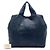 Prada Blue Vitello Daino Shopper Tote Blau Dunkelblau - Ansicht 7