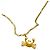 Autre Marque Collana in Acciaio Inossidabile Color Oro con Pendente Granchio D'oro