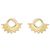 Autre Marque Orecchini a lobo Sunburst in argento placcato oro D'oro