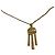 Autre Marque Collana in argento sterling placcato oro con pendente a nappa D'oro