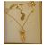 Autre Marque Collana in argento sterling placcato oro con pendente a nappa D'oro - vista 2
