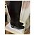 Autre Marque Sisley Botas altas de cuero negro con tacón de bloque - vista 4