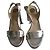 Sandali Versace in pelle dorata con tacco alto D'oro