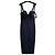 Elisabetta Franchi schwarzes Midikleid mit Schleife