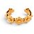 BRACCIALE VINTAGE RARO CHANEL MANCHETTE FLEURS METAL DORE 16 GOLD BANGLE 1970's D'oro