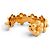 BRACCIALE VINTAGE RARO CHANEL MANCHETTE FLEURS METAL DORE 16 GOLD BANGLE 1970's D'oro - vista 4