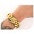 BRACCIALE VINTAGE RARO CHANEL MANCHETTE FLEURS METAL DORE 16 GOLD BANGLE 1970's D'oro - vista 8