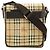 Borsa a tracolla in PVC e pelle Burberry Nova Check Marrone Beige