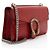 Borsa a tracolla Dionysus Medium in pelle e cristalli Gucci Rosso - vista 2