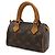 Borsa Louis Vuitton Monogram Mini Speedy Marrone - vista 2
