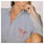 Autre Marque GRES Striped Oversized Cotton Shirt with Mermaid Embroidery White Blue  - view 4