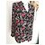 Ba&Sh Bluse mit Blumenmuster - Schwarz, Rot & Rosa Pink - Ansicht 8