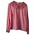 SéZane Blusa de Algodón Rosa con Cuello de Encaje