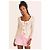 LoveShackFancy Strickcardigan mit Blumenstickerei Pink Beige Roh - Ansicht 4