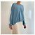 Autre Marque Muji T-shirt a maniche lunghe blu mélange - vista 11