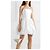 Autre Marque Rasario Mini-Kleid aus weißer Seide mit Bubble-Saum - Ansicht 6