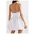 Autre Marque Rasario Mini-Kleid aus weißer Seide mit Bubble-Saum - Ansicht 7