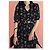 Autre Marque Maxikleid mit schwarzem Blumenprint Weiß - Ansicht 7