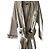 Hugo Boss White Cotton Hooded Bathrobe with Navy Trim Navy blue