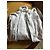 Hugo Boss White Cotton Hooded Bathrobe with Navy Trim Navy blue - view 19