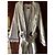 Hugo Boss White Cotton Hooded Bathrobe with Navy Trim Navy blue - view 3