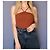 Autre Marque Braunes Rippstrick-Camisole-Top - Ansicht 2