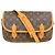 Louis Vuitton Sac Gibeciere Messenger Bag Monogram Canvas MM Brown