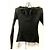 Autre Marque Monique Schwarzes geripptes Strickoberteil Neckholder - Ansicht 4