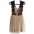 Autre Marque Maria Lucia Hohan Vestido de Tule e Renda Bege Preto