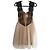 Autre Marque Maria Lucia Hohan Vestido de Tule e Renda Bege Preto - vista 2