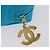 CHANEL Matelasse Chain Shoulder Bag Nylon Blue Gold CC Auth 181801SV D'oro - vista 19