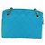 CHANEL Matelasse Chain Shoulder Bag Nylon Blue Gold CC Auth 181801SV D'oro - vista 3