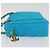CHANEL Matelasse Chain Shoulder Bag Nylon Blue Gold CC Auth 181801SV D'oro - vista 5
