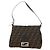 FENDI Zucca Canvas Mamma Baguette Borsa a Spalla Nero Marrone Auth 182589V - vista 13