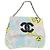 CHANEL Matelasse Chain Shoulder Bag Cotton Multicolor Silver CC Auth 182692SAV Argento Multicolore