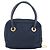 Céline Borsa a mano CELINE Circle Nylon Navy Gold Auth 183217 D'oro Blu navy - vista 2