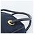 Céline Borsa a mano CELINE Circle Nylon Navy Gold Auth 183217 D'oro Blu navy - vista 8