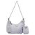 Borsa a tracolla PRADA Nylon Viola Argento Auth 184170V Porpora