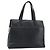 Bolso de mano LOEWE de cuero negro plata Auth ka4565A
