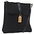 Bolsa de Ombro PRADA Nylon Preto Gold Auth 183882A Dourado