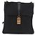 Bolsa de Ombro PRADA Nylon Preto Gold Auth 183882A Dourado - vista 13