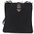 Bolsa de Ombro PRADA Nylon Preto Gold Auth 183882A Dourado - vista 2