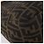 FENDI Zucca Canvas Mamma Baguette Borsa a Spalla Nero Marrone Oro Auth am11782V D'oro - vista 16