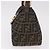 FENDI Zucca Canvas Mamma Baguette Borsa a Spalla Nero Marrone Oro Auth am11782V D'oro - vista 3