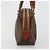 Céline Borsa CELINE Macadam Canvas PVC Pelle Marrone Oro Auth 182920A D'oro - vista 3